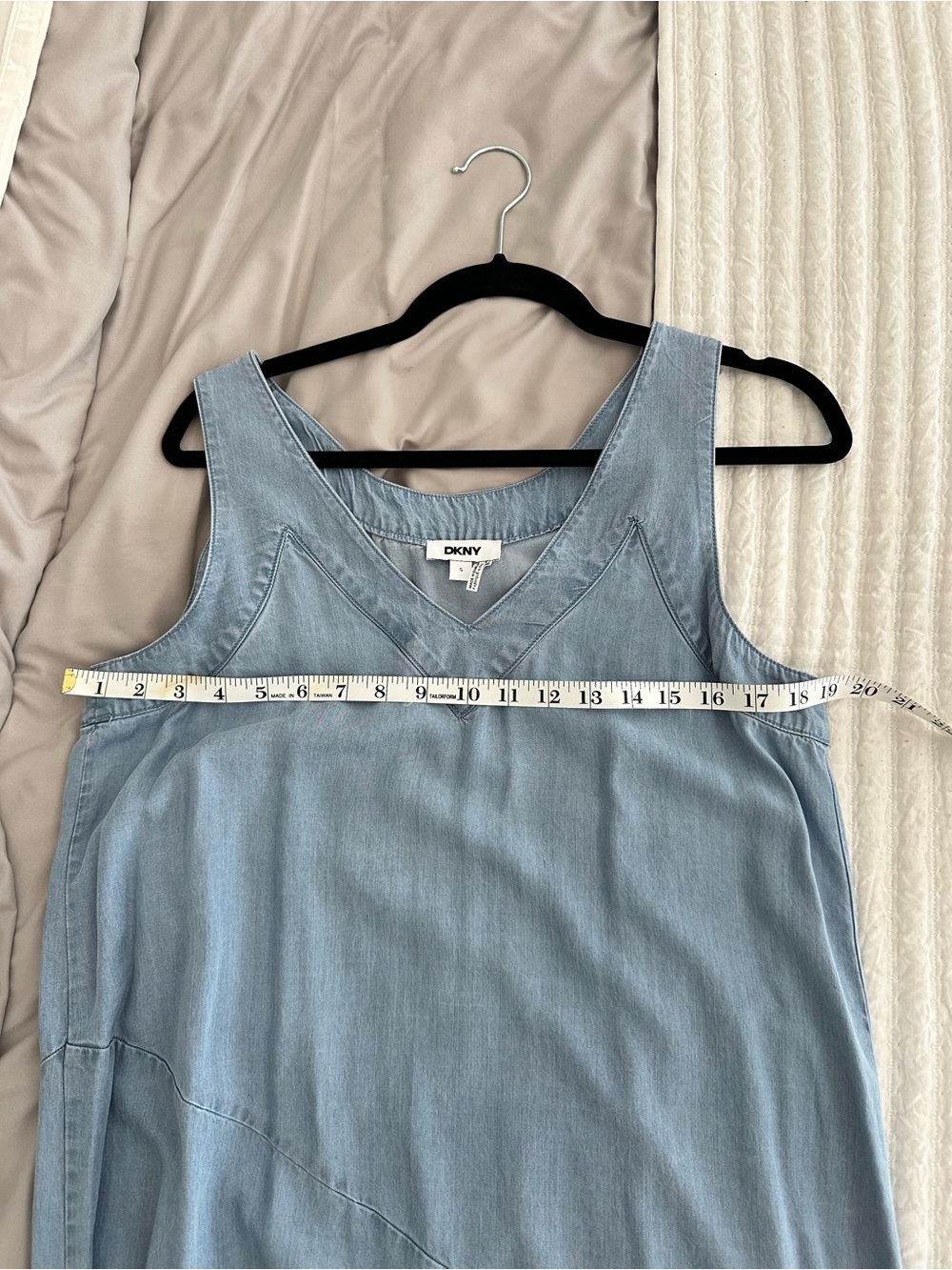 DKNY Light Denim Sleeveless V-Neck Maxi Dress - Picture 4 of 5